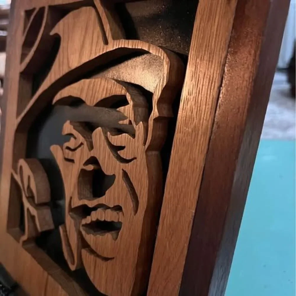 Vince Lombardi Handcrafted Wooden Scroll Saw Art - Packers Decor 10